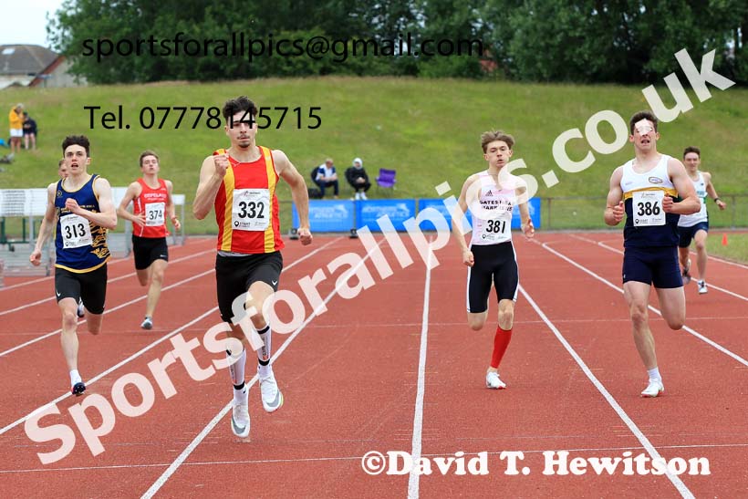 Mens under-20s 400 metres, 2022 Northern Senior and Under-20 Champs., Wavertree Athletics Centre, Liverpool. Photo: David T. Hewitson/Sports for All Pics